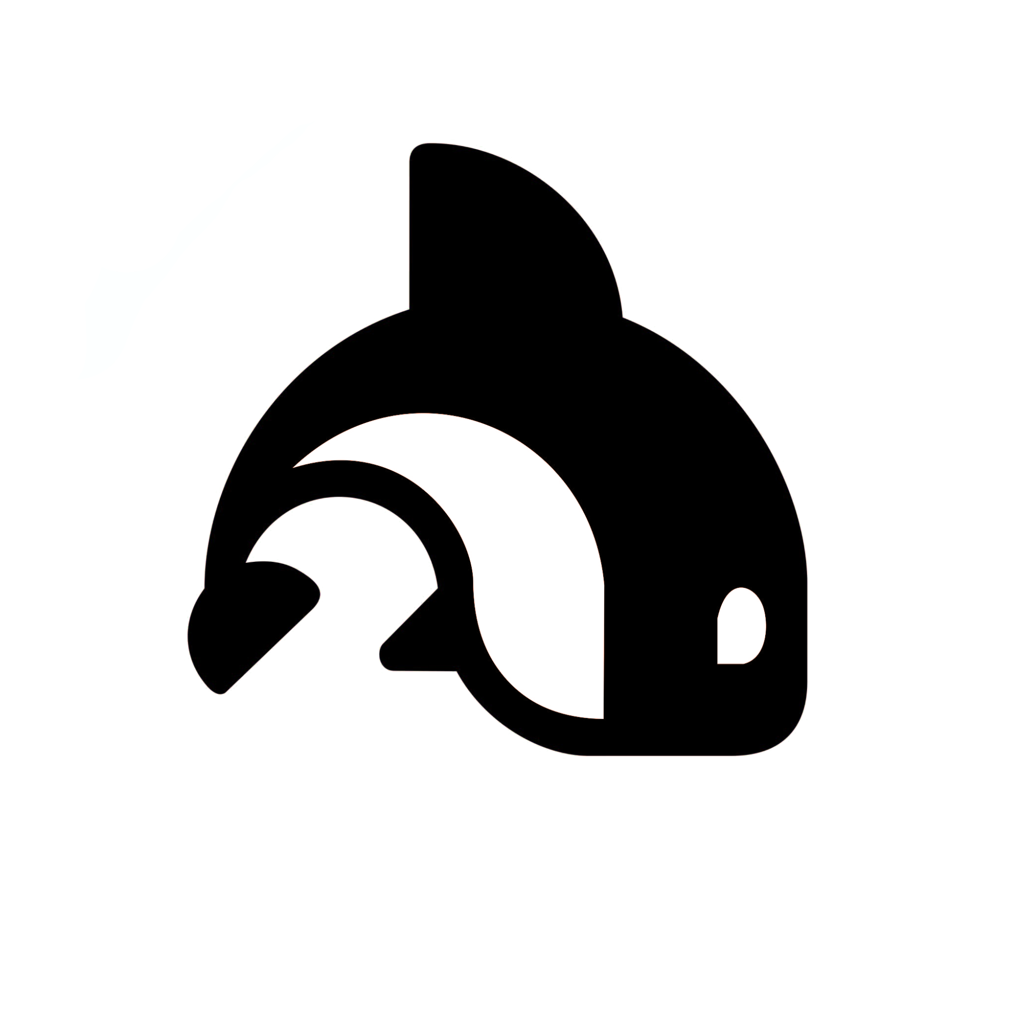 The Orcfax logo, an Orca jumping